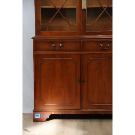 Elegante Regency Style Bookcase, Vitrine aus Eibenholz