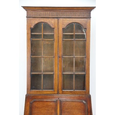 Aufsatz Sekretär Eiche Massivholz Jacobean Style England 1910