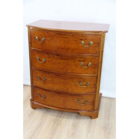 Eibenholz Bowfront Kommode mit Patina