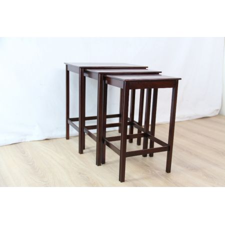 Original englisches Edwardian Nest of Tables, Massivholz Mahagoni