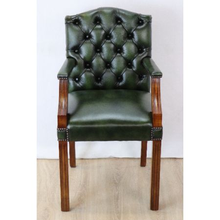 Chesterfield Esszimemrstuhl "Belmond" in Birch Antique Green