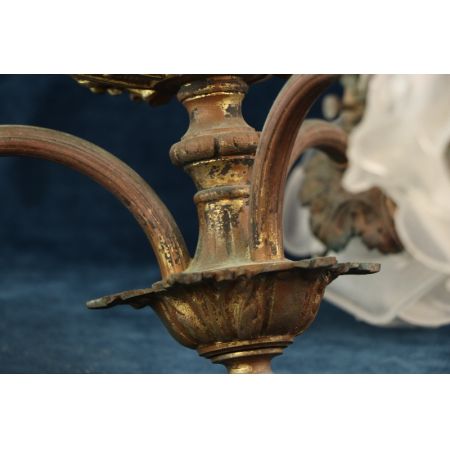 Hängelampe Blumen weiß 3er Fassung