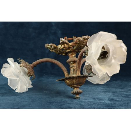 Hängelampe Blumen weiß 3er Fassung