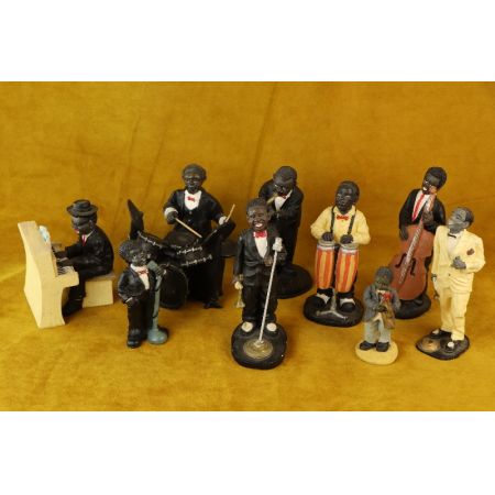 Figuren Jazz Band Gruppe 7 Figuren Vintage 