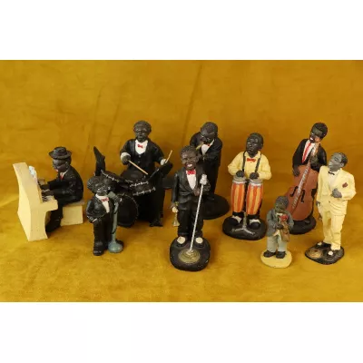 Figuren Jazz Band Gruppe 7 Figuren Vintage