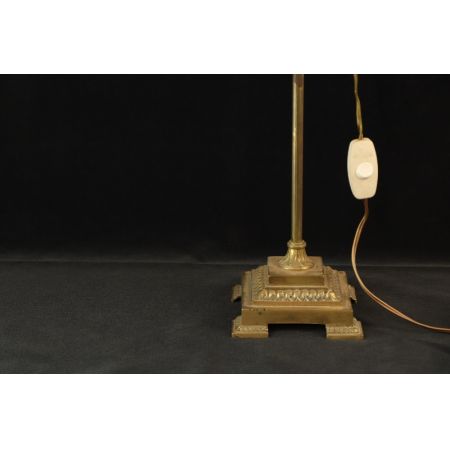 Schreibtischlampe blau/gold  Messing Original