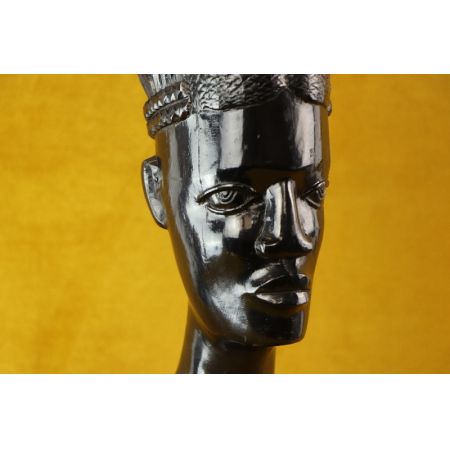 Figur weiblicher Kopf  ebenholz