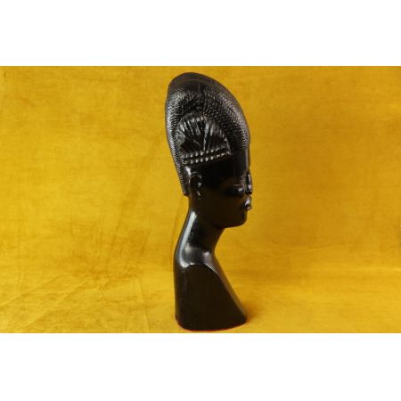 Figur weiblicher Kopf  ebenholz