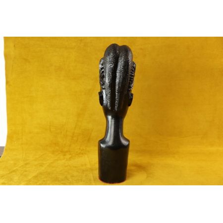 Figur weiblicher Kopf  ebenholz