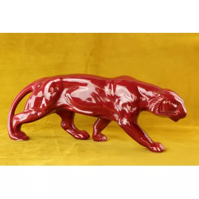 Figur Jaguar   Art Deco Original france Porcelan