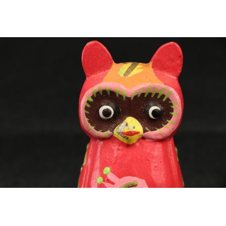 Holzfigur Eule (bunt)