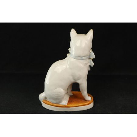 Katze Figur Statue mit Körbchen