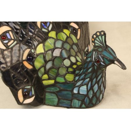 Tiffany Glas Lampe Pfau Tischlampe