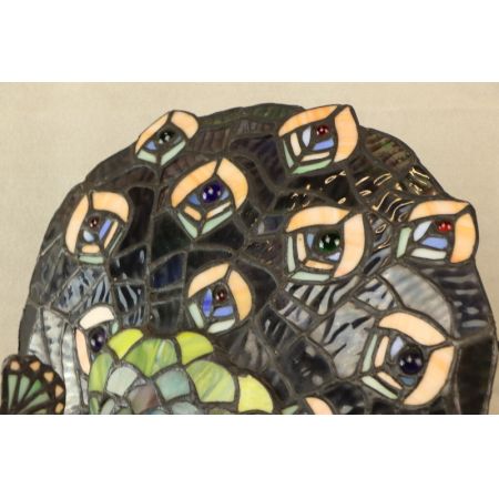 Tiffany Glas Lampe Pfau Tischlampe