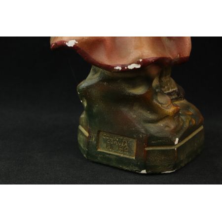 Figur Mädchen Apfel Körbe  France Antik