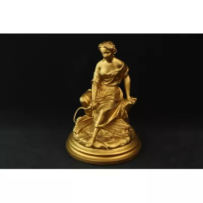 Figur Frau Gold mit Sense  France