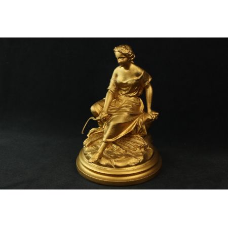 Figur Frau Gold mit Sense  France