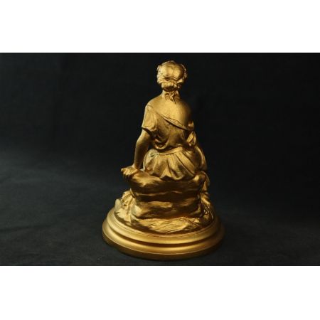 Figur Frau Gold mit Sense  France