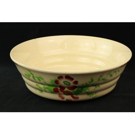 Porzellan Set Kanne und Schale mit Blumen verziert