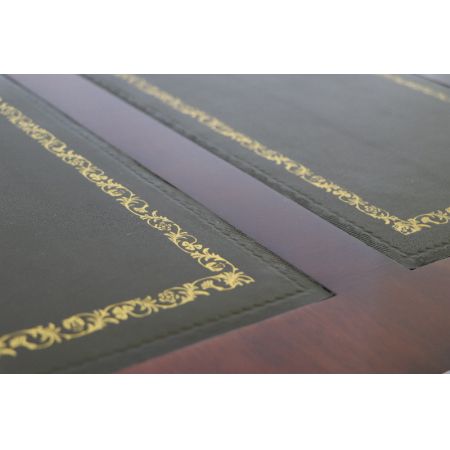 Schreibtisch Mahagoni Pedestal Desk Lederplatte