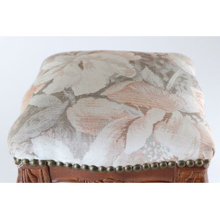 Kleiner Hocker Massivholz Stoffbezug