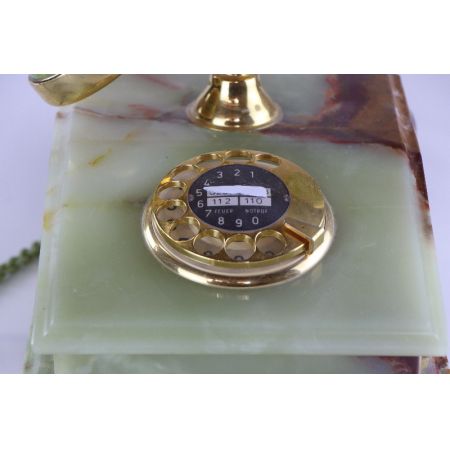 Antikes Telefon mit Wählscheibe, Marmor