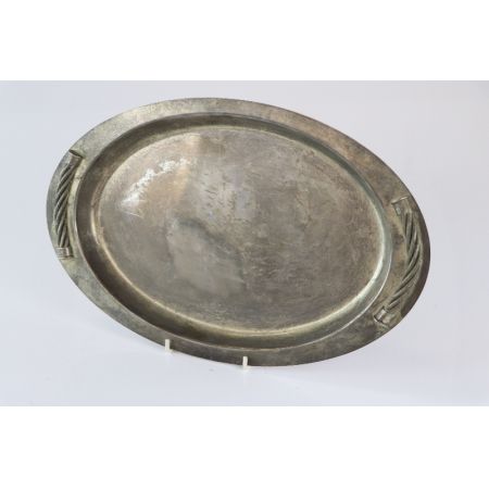 Flache Metallschale  Plated  england Antik