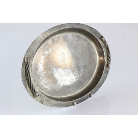 Flache Metallschale  Plated  england Antik