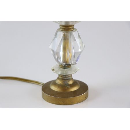 Lampe Stoffüberzogen  Krisglas Fuss