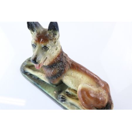 Antike Schäferhund Keramik Figur