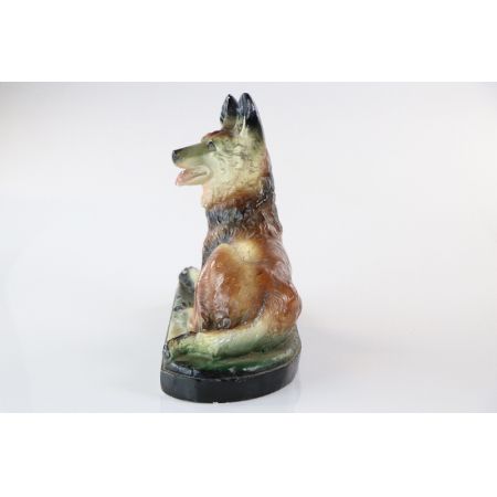 Antike Schäferhund Keramik Figur