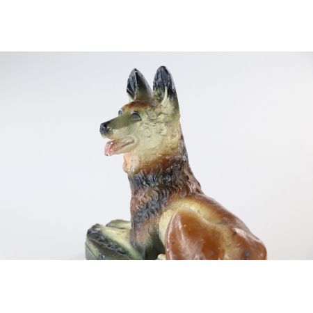 Antike Schäferhund Keramik Figur