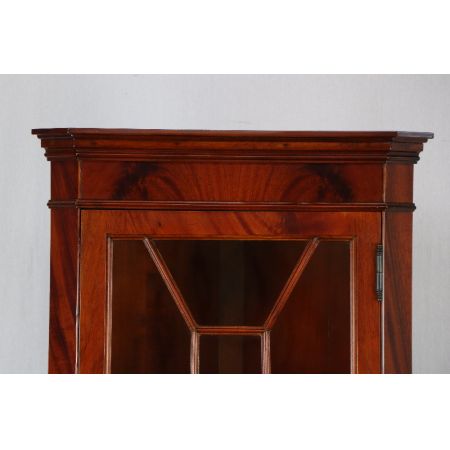Eckschrank  Mahagoni  England Regency Verglasung