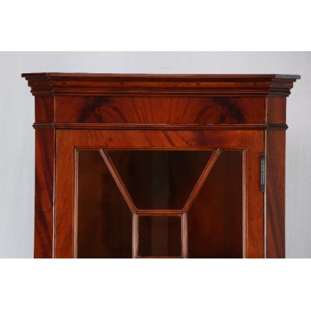 Eckschrank  Mahagoni  England Regency Verglasung