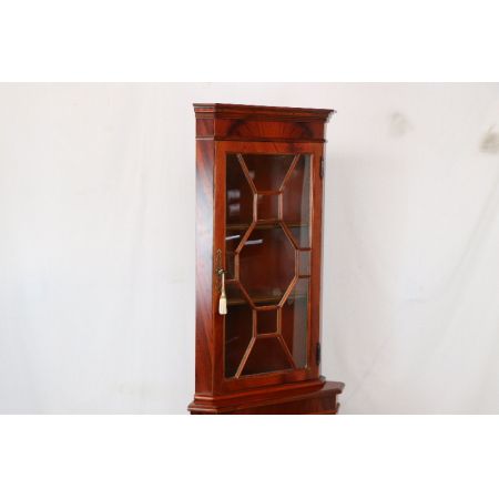 Eckschrank  Mahagoni  England Regency Verglasung