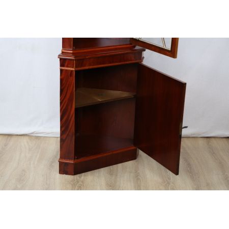 Eckschrank  Mahagoni  England Regency Verglasung