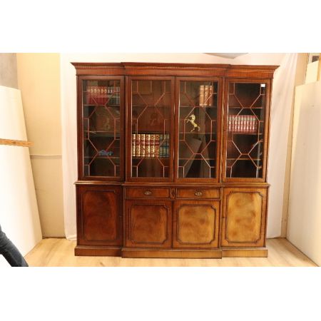 Eleganter Regency Breakfront Bookcase/ Vitrinenschrank