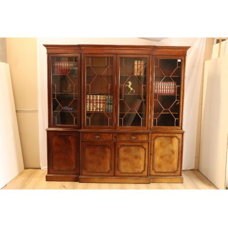 Eleganter Regency Breakfront Bookcase/ Vitrinenschrank