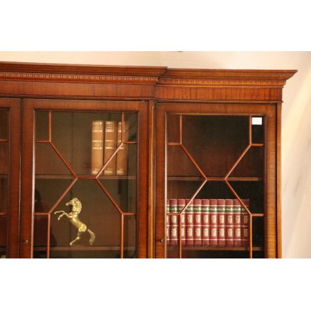 Eleganter Regency Breakfront Bookcase/ Vitrinenschrank