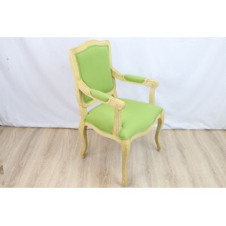 Armlehnstuhl im Victorian Style – Grüner Polsterstuhl mit klassischem Charakter