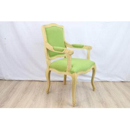 Armlehnstuhl im Victorian Style – Grüner Polsterstuhl mit klassischem Charakter