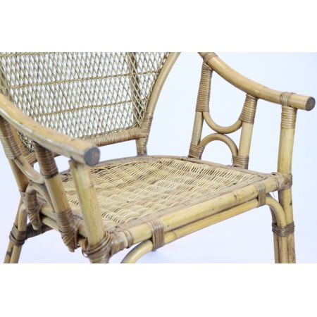 Stuhl geflochten Set:2 Ratanstühle Vintage 70er