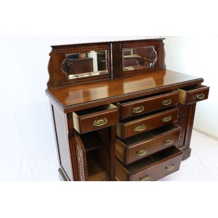 Antikes Mahagoni Sideboard aus England im viktorianischen Viktorian, antikes Aufsatzbuffet