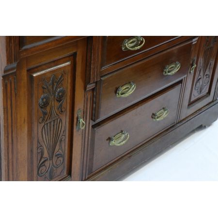 Antikes Mahagoni Sideboard aus England im viktorianischen Viktorian, antikes Aufsatzbuffet