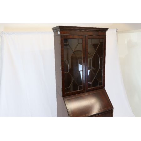 Aufsatzsekretär Mahagoni Bureau Bookcas England