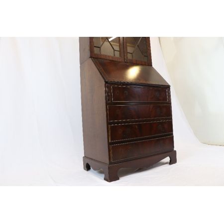 Aufsatzsekretär Mahagoni Bureau Bookcas England