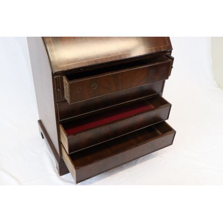 Aufsatzsekretär Mahagoni Bureau Bookcas England