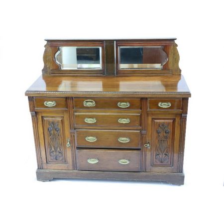 Antikes Mahagoni Sideboard aus England im viktorianischen Viktorian, antikes Aufsatzbuffet