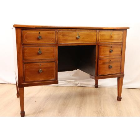 Massivholz Mahagoni Schreibtisch Lady's Desk im Viktorianischen Stil mit Lederplatte