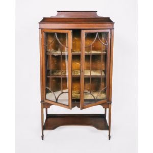 Antike Mahagoni Vitrine aus England,China Cabinet, ca. 1890